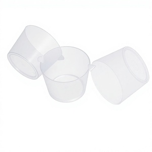 Vaso de Plástico PP Redondo de 90 mm de Grado Alimenticio al por Mayor de Fábrica con Tapa para Bebidas, Jugos, Lácteos y Envases para Llevar - Product Image 1