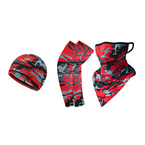 Gorro de Ciclismo Deportivo para Exteriores, de Seda de Hielo, con Mangas, Protección Solar, Máscara Facial, Pañuelo Triangular, Unisex, Protección UV - Product Image 4