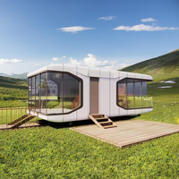Capsule spatiale préfabriquée luxueuse bateau-maison flottant nouvelle maison de bateau mobile maison flottante en acier pour petite maison extérieure