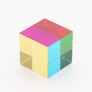 핫 세일 색 유리 광장 다채로운 PMMA 아크릴 매직 큐브 프리즘 예술 장식 - Product Image 5