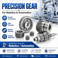 Engrenages, pignons et vis sans fin usinés sur mesure par CNC pour robots et composants d'automatisation