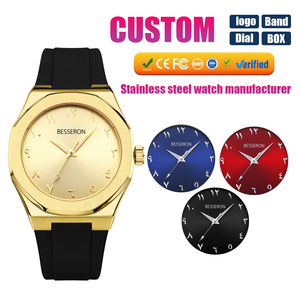 Montre-bracelet en quartz de luxe pour homme, étanche 5ATM, logo personnalisé, largeur du bracelet 20 <span class=keywords><strong>mm</strong></span>, diamètre du cadran 42 <span class=keywords><strong>mm</strong></span>, montre classique en silicone - Product Image 1