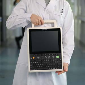 Pc Gebaseerde Touchscreen Elektrocardiograaf 12 Leidt 12 Kanalen Ekg/Ecg Machine Met Trolley - Product Image 6