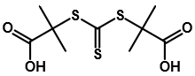 Propan säure, 2,2 '-[Carbono thioylbis(thio)]bis[2-methyl-, CAS:355120-40-0, 98%, Polymer Science, C9H14O4S3 - Product Image 2