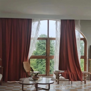 Foshan e Guangzhou moderno colore solido casa nero fuori <span class=keywords><strong>tende</strong></span> in tessuto di lino per il soggiorno - Product Image 5