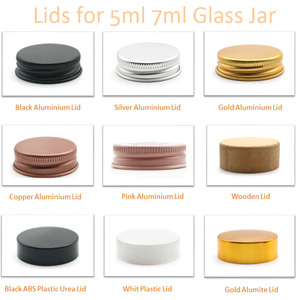 Pot en verre à profil bas avec couvercle noir récipient <span class=keywords><strong>de</strong></span> baume à <span class=keywords><strong>l</strong></span>èvres rond transparent, petit pot d'échantillon épais pour cosmétiques, cire <span class=keywords><strong>de</strong></span> 7ml - Product Image 3