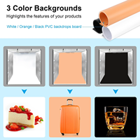 80*80*80 cm Boîte à lumière Portable Softbox Photo Lightbox Tente avec 3 couleurs de fond pour Studio Photographe Boîte LED Lumières