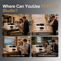 Impresora Digital Automática de Inyección de Tinta UV CMYK Todo en Uno PodNEX A3 DX7, 2400 DPI, para Impresión de Carcasas de Plástico para Teléfonos/AirPods, Compatible con Android