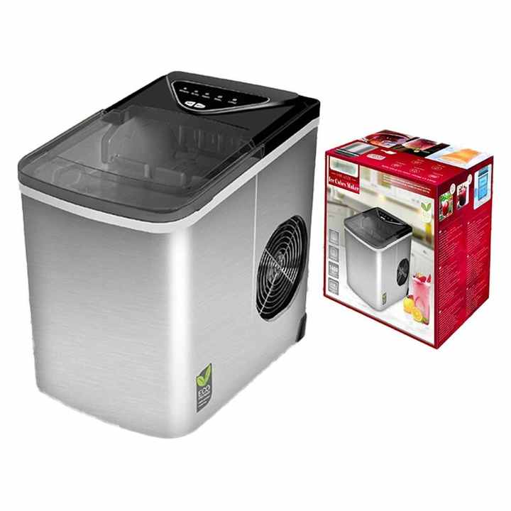 *OUTLET* Silensiozo Ice Machine 100W 12kg Small and Large Cubes in 24 Hours equal to 1400pcs 2 litre Water Tank