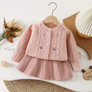 Ropa occidental para niños, niñas pequeñas 2025, suéter para niños listo en Stock, conjunto de cárdigan de otoño para estudiantes de regreso a la Escuela de Invierno - Product Image 2