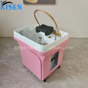 Kisen Modern Shampoo Hair Salon Washing Chair Portable Shampoo Sink with Water Circulation and Steamer Cream for Nail Salon - Product Image 2