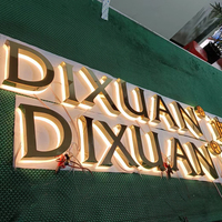 Letras 3D Personalizadas de Acero Inoxidable, Letrero Exterior con Retroiluminación LED, Resistente al Agua, Multicolor, IP54, para Oficinas, Tiendas, Edificios, Empresas