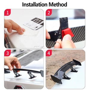 SQS OEM/ODM High-Quality Universal Carbon Fiber ABS Look Car <strong>Spoiler</strong> Wing Auto Styling Decoration <strong>Mini</strong> Car Tail Rear <strong>Spoiler</strong> - Product Image 6