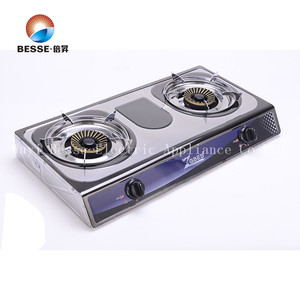 Cuisinière à gaz 2 brûleurs en acier inoxydable, cuisinière à gaz autonome, cuisinière de cuisine manuelle pour usage domestique - Product Image 4