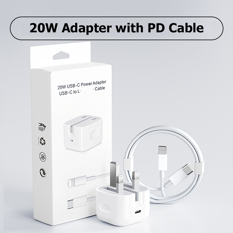 Cargador PD blanco + Cable C a L