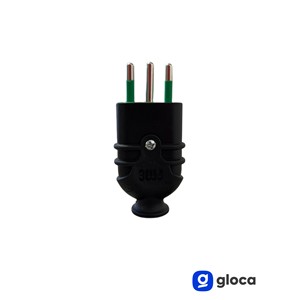 Enchufe eléctrico Gloca 10A 250V negro, enchufe macho con conexión a tierra estándar italiano, juego de 5 - Product Image 4