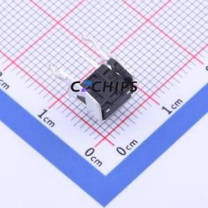 TS-1093C-A6B2-D1 Tactile Switch Bent Lead Through Hole-4P,6x6mm Single Pole Single Throw Round Button 1.8N Right Angle Insert - Product Image 2