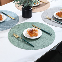 Set de table double face en cuir imperméable et antidérapant de style nordique transfrontalier pour hôtel, maison, table à manger, isolation thermique, tapis alimentaire
