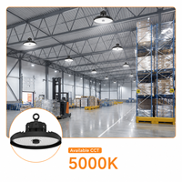 Projecteur LED UFO industriel pour usine, 5000K, 80W, 100W, 120W, 200 lm par W, Liteon 5050 LED, lentille PC, IP65, IK08, garantie 7 ans