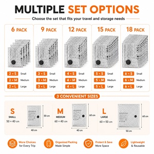 Bolsa <span class=keywords><strong>de</strong></span> Compresión <span class=keywords><strong>al</strong></span> Vacío para Viajes Internacionales, Material PA+PE, Almacenamiento con Eliminación <span class=keywords><strong>de</strong></span> Aire para Mantas, <span class=keywords><strong>Ropa</strong></span>, Hogar y Viajes - Product Image 1