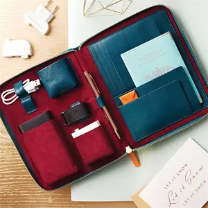 Biểu Tượng Tùy Chỉnh Sang Trọng Danh Mục Đầu Tư Cáp Sạc USB Công Nghệ Yếu Tố Cần Thiết Tổ Chức Trường Hợp Điện Thoại Túi Da Du Lịch Thư Mục - Product Image 5