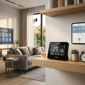 Stazione <span class=keywords><strong>Meteo</strong></span> Digitale WiFi Tuya Smart con Termometro Igrometro Interno/Esterno e Sensore Wireless per Monitoraggio e Controllo Remoto tramite App - Product Image 2
