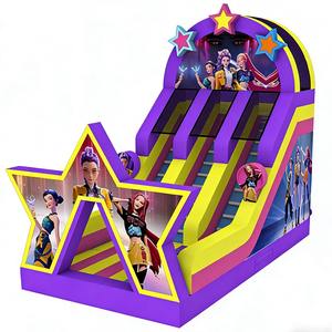 สไลเดอร์น้ำเป่าลม Kpop Adventure พร้อมบ้านลมเป่าลม K-pop Demon Hunters สำหรับขาย - Product Image 2