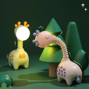 Lámpara temática de animales Linda jirafa luz nocturna Usb recargable lámpara de mesa de animales con iluminación suave protección ocular Led para niños - Product Image 5