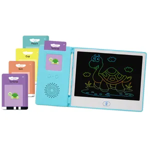 Học tập cho trẻ em THẺ FLASH/nhận thức thẻ 2 trong 1 8.5 inch LCD bằng văn bản máy tính bảng với nói chuyện THẺ FLASH 224 từ