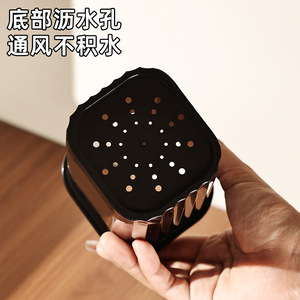 Vintage Style Wall Mounted Chopstick Holder With Tray Square Draining Rack <b>For</b> <b>Kitchen</b> Countertop Mildew Proof Cutlery <b>Storage</b> - Product Image 4