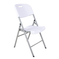 Chaises de camping pliantes en PE moulé par soufflage, robustes, pour usage extérieur, plage et marché, avec dossier haut, mobilier d'extérieur
