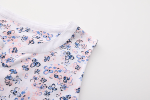 Abito da notte floreale da donna traspirante senza maniche assorbente sudore abito estivo con scollo a V abito lungo - Product Image 4