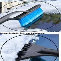 Kit d'entretien hivernal EcoNour : Brosse à neige sans rayures avec tête en poils PP et manche en aluminium robuste – Accessoire automobile écologique