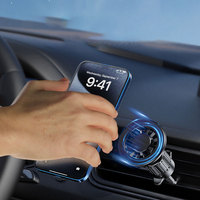 Support magnétique pour voiture pour iPhone, fixation sur grille d'aération