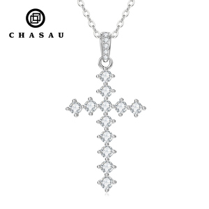 Großhandel Mode Minimalistische Zarte 14K Vergoldete Religiöse Kreuz-Anhänger Halskette für Männer und Frauen - Product Image 1