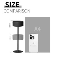 Lampe à LED moderne 1.5W DC5V Lampe de table en plastique avec recharge de type C Options 800mAh 3000K/4000K/6500K pour bureau à domicile