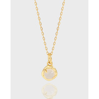 Vente en gros élégant collier de pierres précieuses rondes en argent sterling 925 collier d'agate goutte lunette en quartz rose or 18 carats