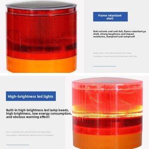 Luz Estroboscópica Reflectante <span class=keywords><strong>de</strong></span> Advertencia Nocturna con Marco <span class=keywords><strong>de</strong></span> Hierro y Energía Solar LED para Barrera <span class=keywords><strong>de</strong></span> Construcción Vial, Caseta <span class=keywords><strong>de</strong></span> Guardia y Aeropuerto - Product Image 3
