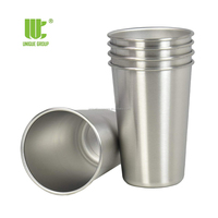 Unique Group 16oz en acier inoxydable double paroi chope à bière recyclable Black Jack Design Laser Logo Capacité pour le café