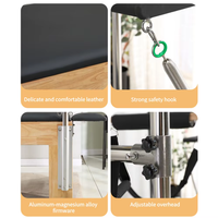 Machine de Pilates Reformer avec cadre en bois de chêne, chaise de Pilates, baril, correcteur de colonne vertébrale et ensemble lit de balançoire