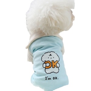 Pet <b>Clothes</b> Cartoon Print Polo Shirt For Cats Dogs Orange Blue Pink Polyester Spring Summer Breathable <b>Princess</b> Style - Product Image 4