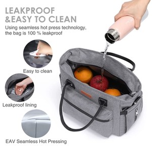 Sac à Lunch isotherme pour <span class=keywords><strong>hommes</strong></span>, boîte à Lunch en <span class=keywords><strong>Film</strong></span> d'aluminium, isolé, Cool, réglable, bandoulière, Portable, grand fourre-tout pour femmes - Product Image 3