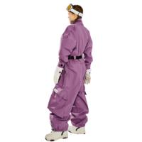Combinaisons de ski personnalisées OEM pour l'extérieur Pantalons de snowboard Vêtements de ski Pantalons de neige Pantalons BIB violet