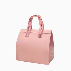 Sac isotherme jetable en film d'aluminium écologique, personnalisable, style classique et tendance, sac fourre-tout non-tissé pour plats à emporter - Product Image 6