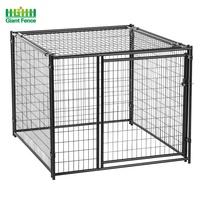 Chenil extérieur pliable à 6 panneaux en métal pour chiens, cadre galvanisé avec revêtement en poudre, construction en acier et fer à chaud, clôtures de sécurité