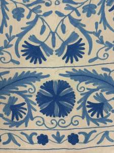 Traditional Cotton Suzani <b>Throw</b> Hand Embroidered Bedsheet <b>Bed</b> <b>Cover</b> Uzbek Textile Wall Decoration - Product Image 2