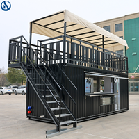 Cuisine portable en conteneur maritime, restaurant de restauration rapide en plein air, bar, café, kiosque, unité de restauration commerciale modulaire préfabriquée