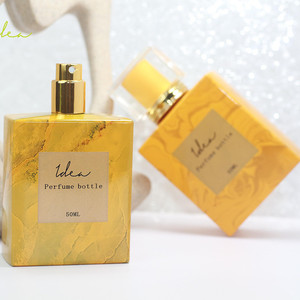 Nouveau Design Flacon de Parfum en Verre Marbré Rose 75ml avec Pulvérisateur, Transfert Thermique Sous Vide - Product Image 2