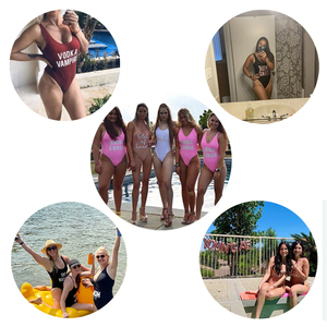 <span class=keywords><strong>Bañador</strong></span> de dama de honor de escuadrón de novia de una pieza para mujer con almohadilla - Product Image 6