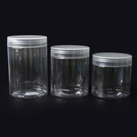 Ventes en gros de pots en plastique transparent PET pour crème et lotion avec bouchon à vis 50 ml/100 ml Logo personnalisé pour les soins de la peau Stockage alimentaire